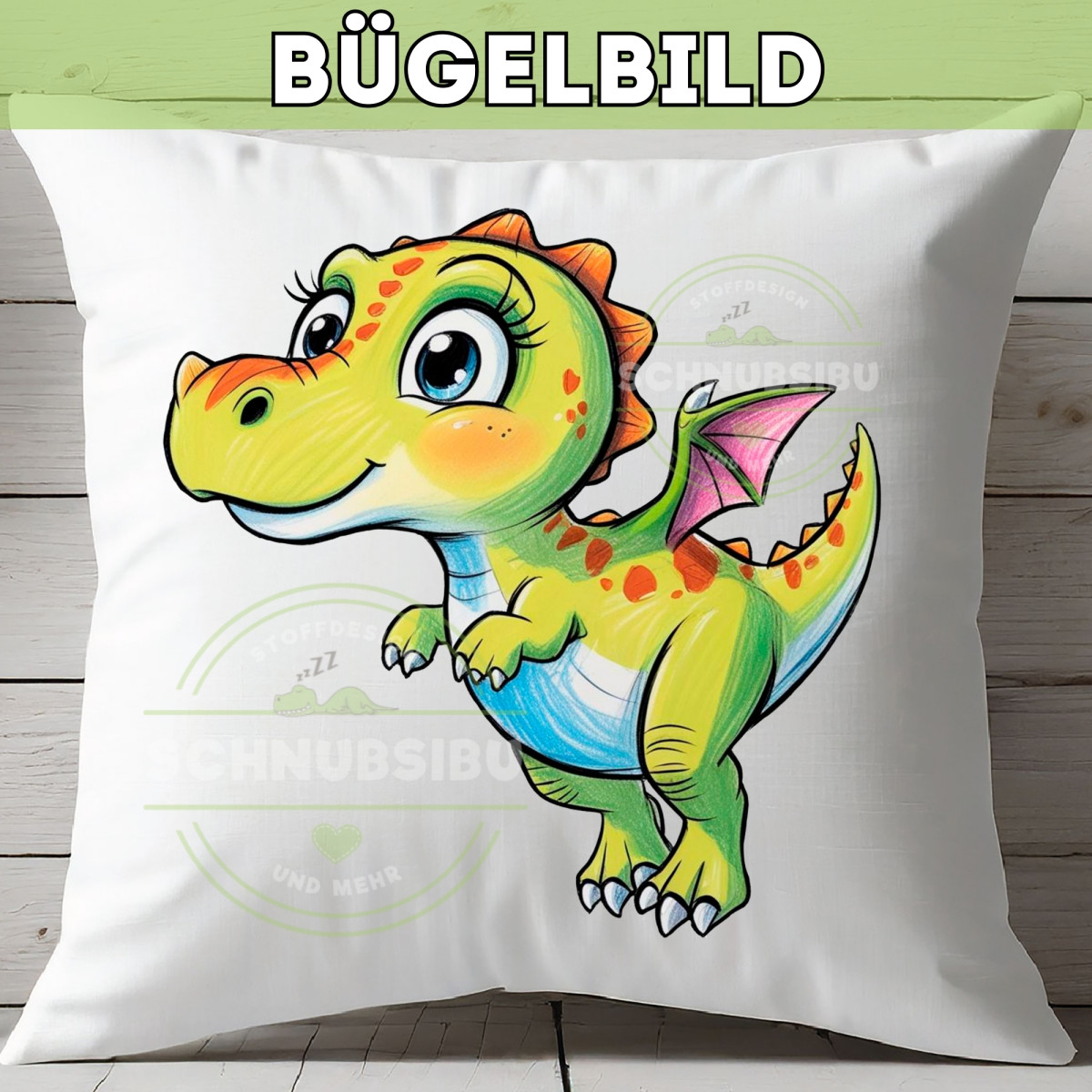 Bügelbild Skizzen-Tiere Flugdino